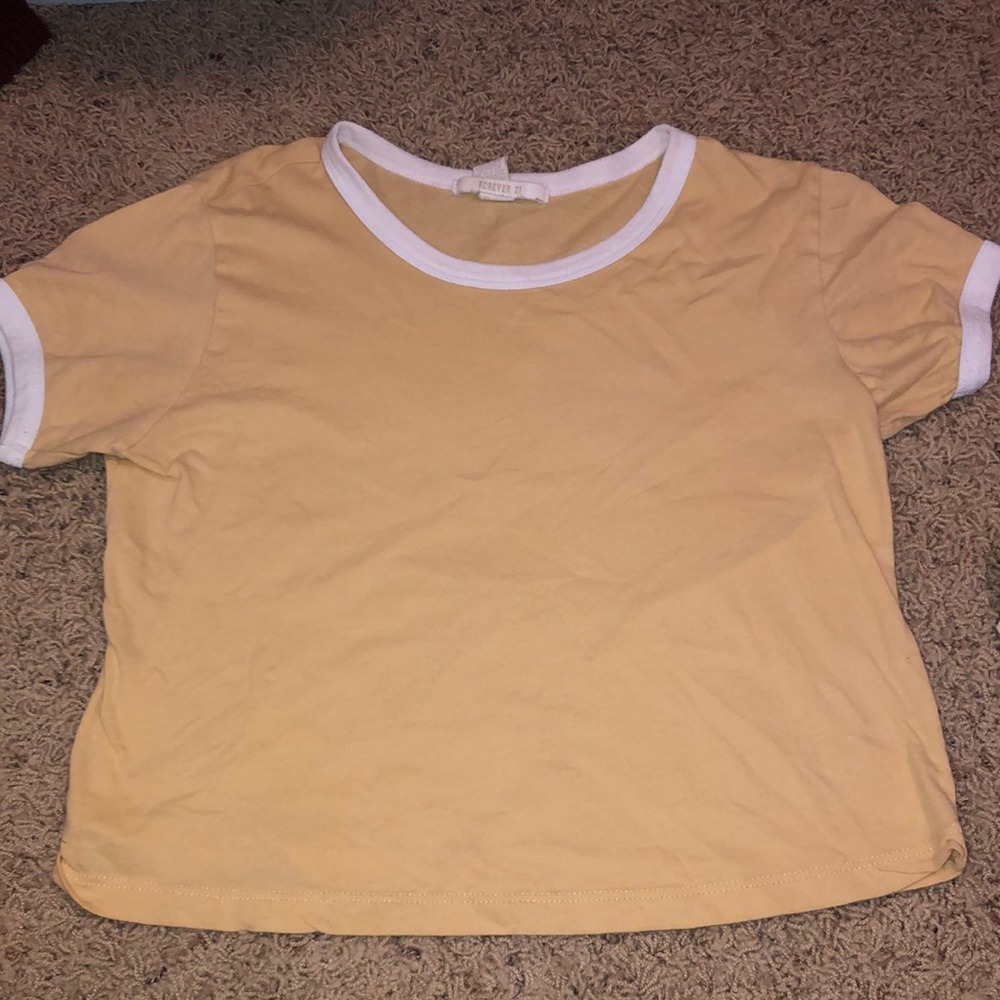 Yellow crop top
